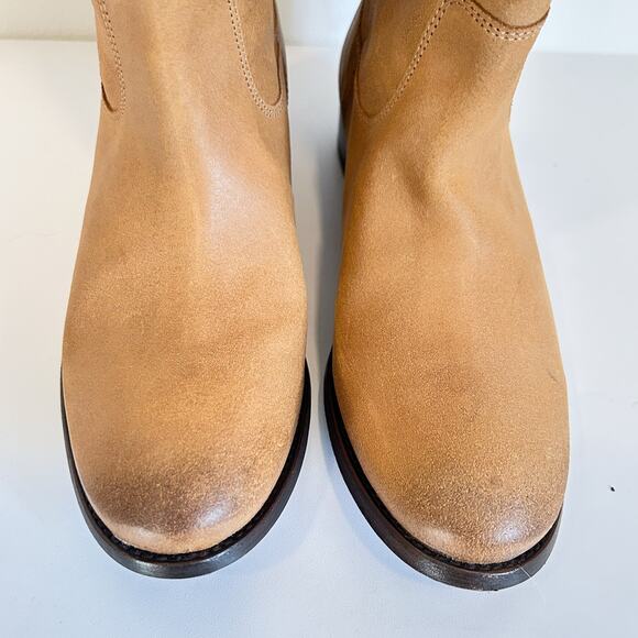 NEW Frye Melissa Button Leather Tall Boots Tan Size 10 - Picture 2 of 7